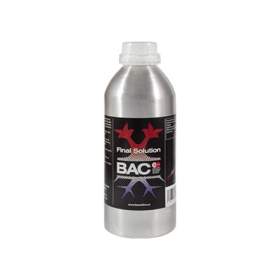 Frasco metálico com rótulo Final Solution BAC