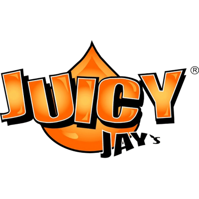 Logotipo JUICY JAYS com gota laranja
