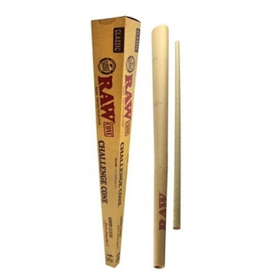 Embalagem RAW Classic Challenge Cone com dois cones de papel marrom