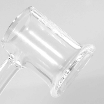 Frasco de vidro transparente cilíndrico com parede espessa