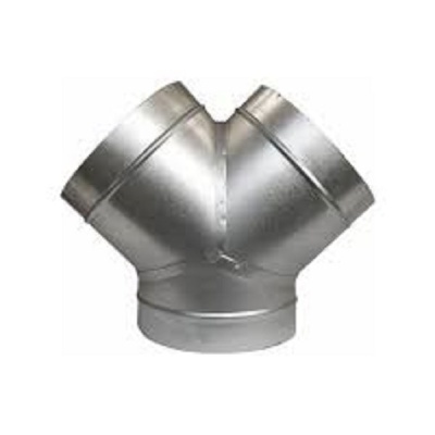 Conector metálico em forma de Y para condutas