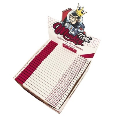 Embalagem de papel de enrolar King Monkey Expert Stoners Ultrafino com macaco de coroa