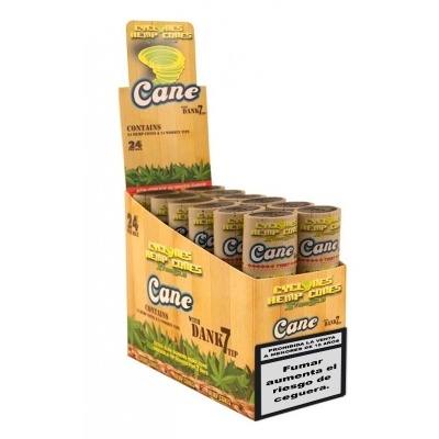 Caixa com 24 cones de cânhamo Cyclones Hemp Cones Cane