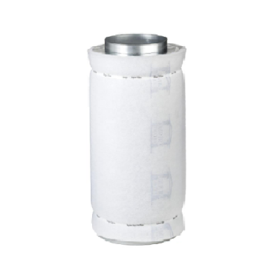 Filtro cilíndrico metálico com revestimento branco