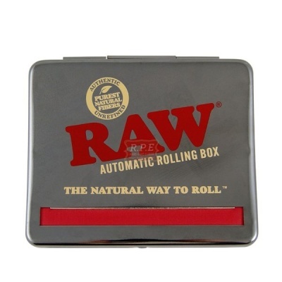 Caixa metálica RAW automática para enrolar cigarros