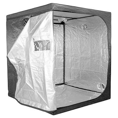 Tenda de cultivo indoor com revestimento prateado e capa branca