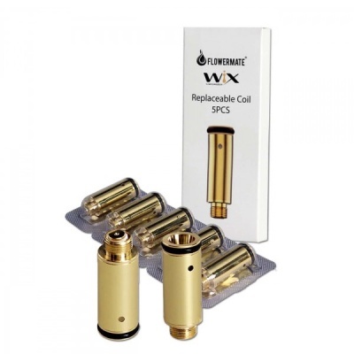 Pacote branco com bobinas substituíveis douradas para vaporizador