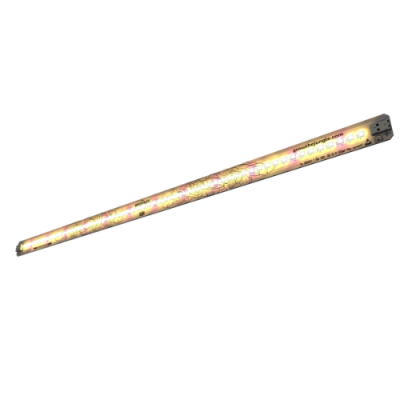 Barra de luz LED com padrão dourado e rosa e texto 'MAGIC COLOR BAR'