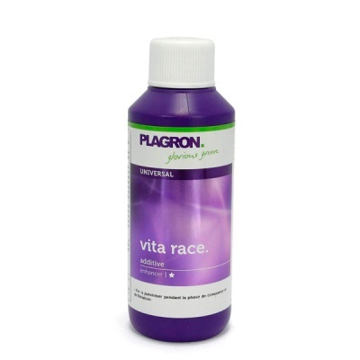 Frasco roxo de additivo para plantas PLAGRON vita race.