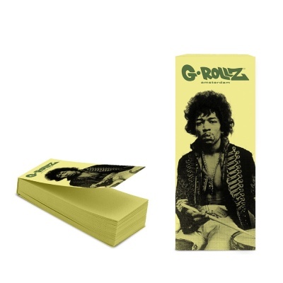 Packs de papel para enrolar G-ROLLZ com imagem de pessoa afro em casaco bordado