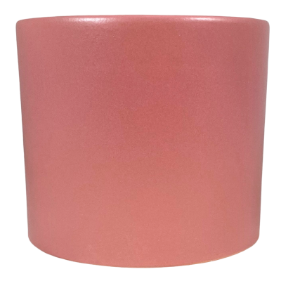 Vaso de cerâmica rosa com acabamento brilhante