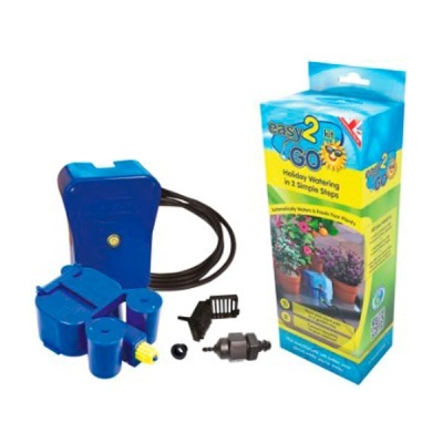 Kit de rega automático azul com embalagem para rega de plantas