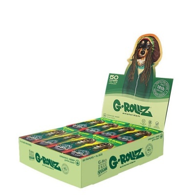 Caixa de papel de enrolar G-Rollz Amsterdam com imagem de cão com dreadlocks