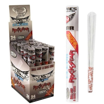 Expositor com tubos cilindricos CYCLOPES CLEAR ROCKSTAR e cone transparente