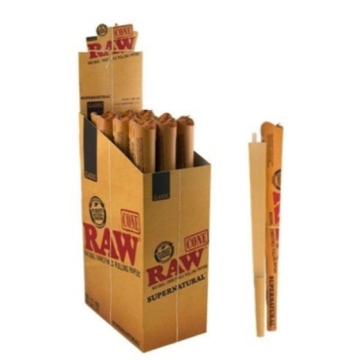 Embalagem caixa de cones RAW Classic Supernatural em papel castanho