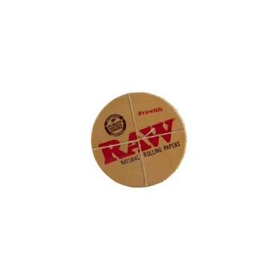 Rolo de papel de enrolar RAW castanho com texto vermelho e preto