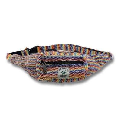 Pochete colorida multicolor com fecho e etiqueta HIMALAYA HEMP
