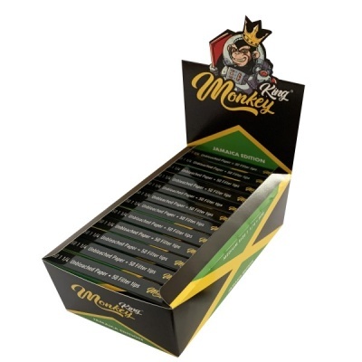 Caixa de papel para enrolar Monkey King Jamaica Edition