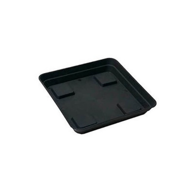 Tabuleiro preto quadrado de plástico com elevações