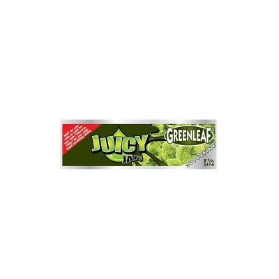 Embalagem de papel para enrolar Juicy Jay's Greenleaf em verde com folhas