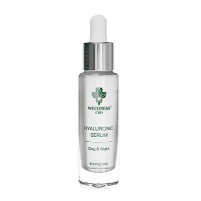 Frasco de sérum Hyaluronic Serum da Weedness CBD com conta-gotas