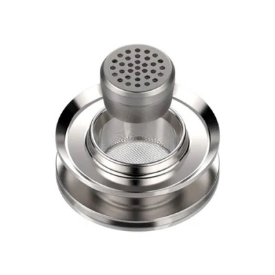 Ferramenta de aço inoxidável para perfurar folha do chá com tubo perfurado superior e anel base