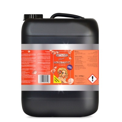 Recipiente preto com etiqueta alaranjada do produto Atami Rokzbastic