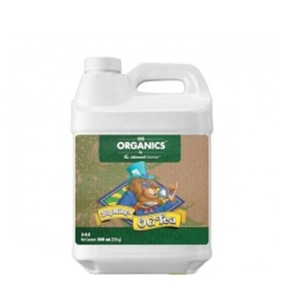 recipiente plástico branco com rótulo de fertilizante GG ORGANICS Big Mike O-C-Tea