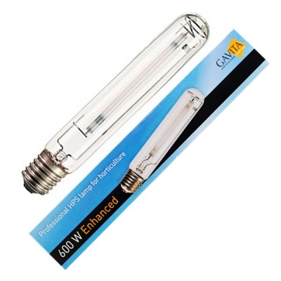 Lâmpada HPS para horticultura com embalagem azul e texto