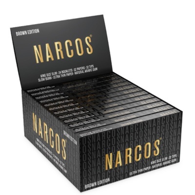Caixa aberta de papel de enrolar NARCOS Brown Edition