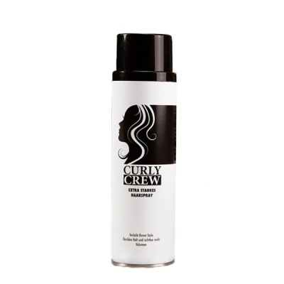 Frasco de laca para cabelo Curly Crew com tampa preta