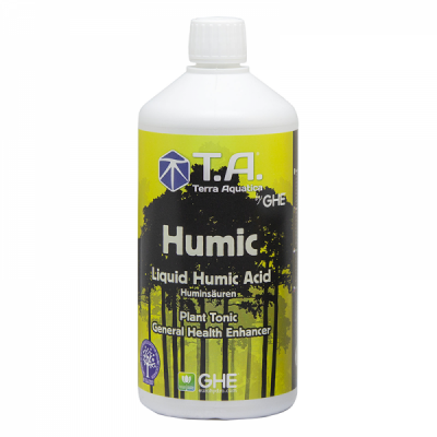 Frasco branco com rótulo amarelo e preto contendo texto e silhuetas de árvores