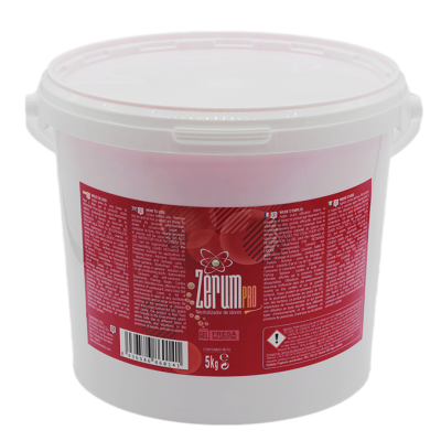 Balde plástico branco com gel Zerum Pro neutraizador de odores 5 kg