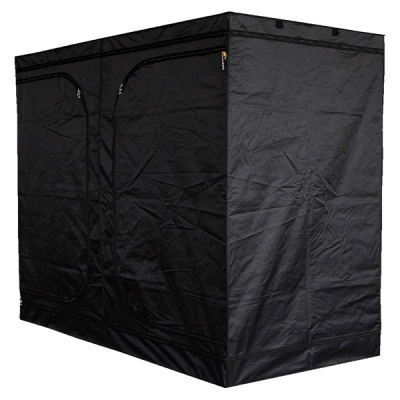 Tenda de cultivo interior preta quadrada com fechos de zíper