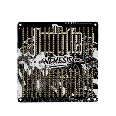 Placa eletrónica com LEDs dispostos e texto NEMESIS 150W