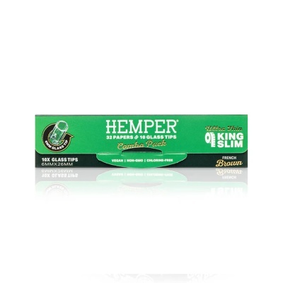 Embalagem verde HEMPER Combo Pack papéis e ponteiras de vidro para enrolar