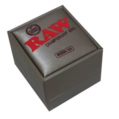 Caixa cinza para anel RAW CHAMPIONSHIP RING size 10