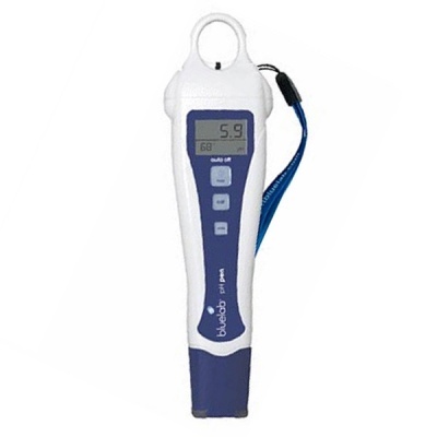 Medidor digital portátil para pH azul e branco com ecrã LCD