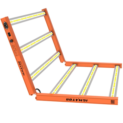 Luz LED para cultivo IGNATOR HEICLED720W com estrutura metálica laranja