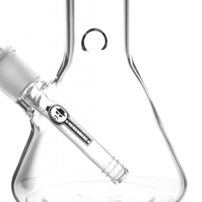 Bong de vidro transparente com etiqueta WEEDHEADX