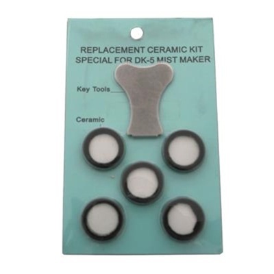 Kit cerâmico de substituição para DK-5 Mist Maker com cinco peças redondas e chave metálica