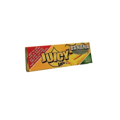 Pacote de papel de fumar Juicy Jay's sabor banana amarelo