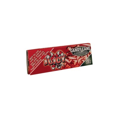 Pacote vermelho de papel de enrolar Juicy Jay's sabor Candy Cane