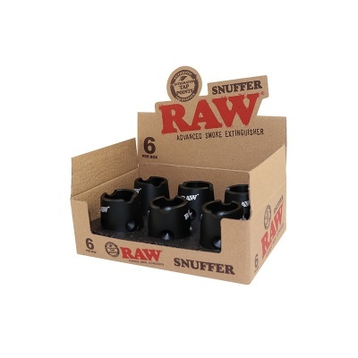 Suporte para cigarro RAW Snuffer preto em caixa de cartão
