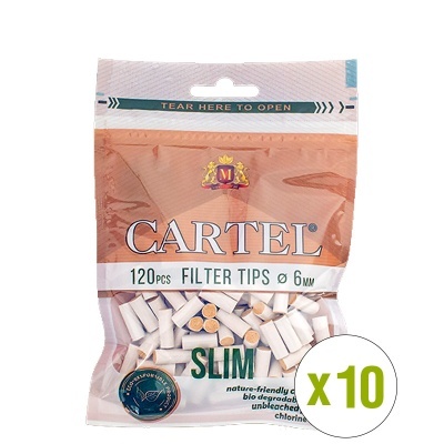 Pacote de filtros para cigarros CARTEL 120 peças slim