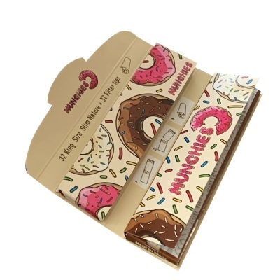 Embalagem de papel para tabaco com design de donuts coloridos