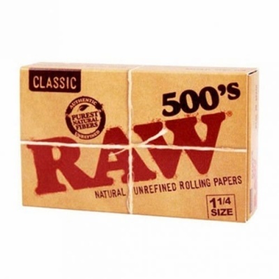 Pacote RAW de papel de enrolar natural clássico 500's tamanho 1¼
