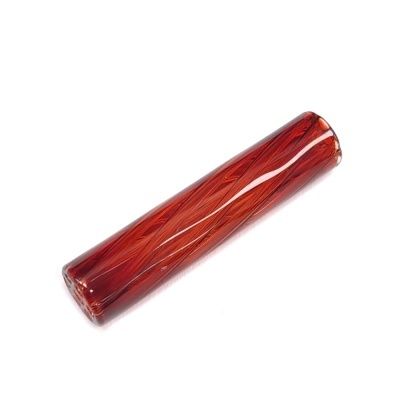 Cilindro de vidro vermelho espiral