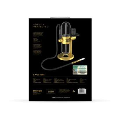 Embalagem preta de sifão Ständergás com texto e selo de garantia