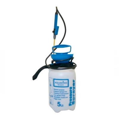 Pulverizador manual de 5 litros Aquaking com componentes azul, preto e branco